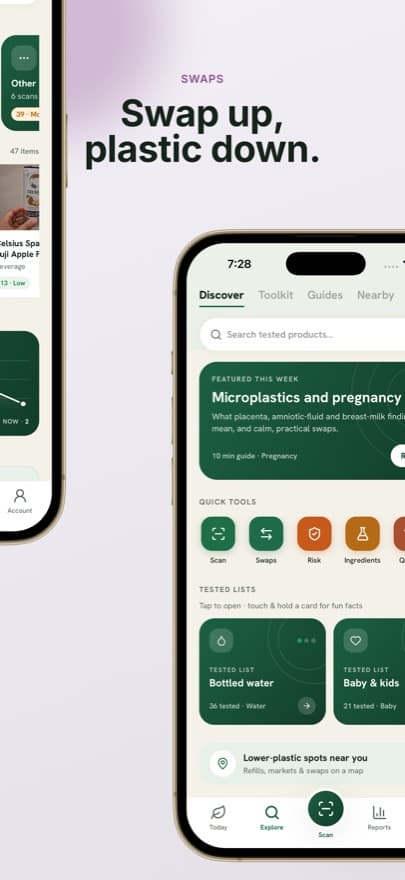 Clean Beauty App Store page, slide 1 of 8