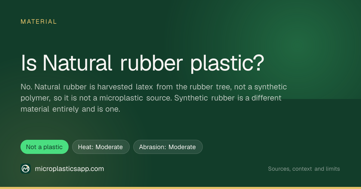 Is Rubber (Natural Latex) Plastic? What It Sheds (2026)